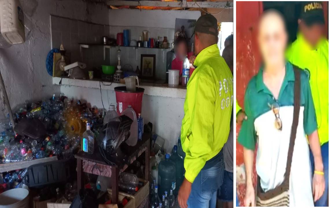 “El Paisa Guiándolo”, encargado de procesar el licor y envasarlo en las botellas