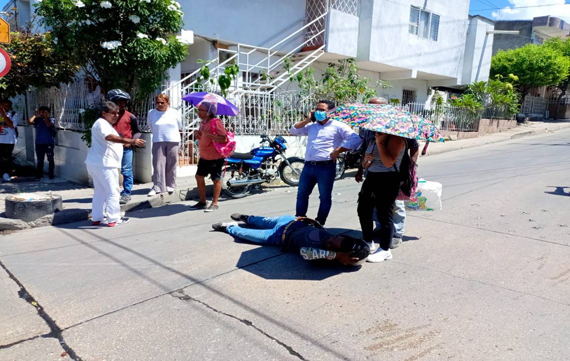 El mototaxista resultó herido en una de sus piernas