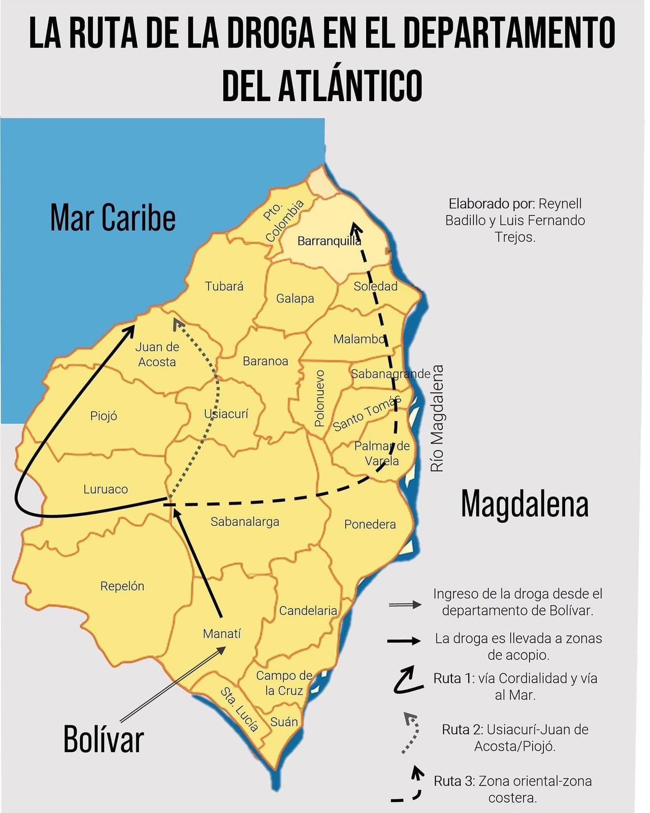 rutas del narcotráfico