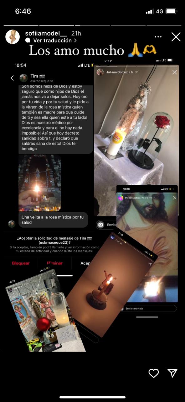 Sus seguidores y amigos realizan cadenas de oración por su salud.