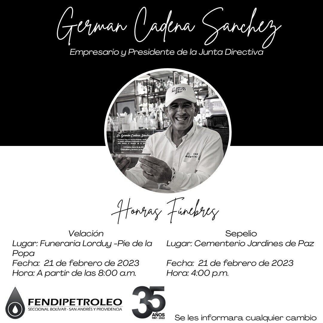 Muere en accidente de tránsito Germán Cadena