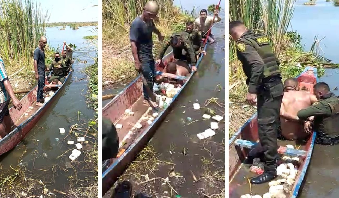 El tercero logró escapar aprovechando la profundidad de las aguas