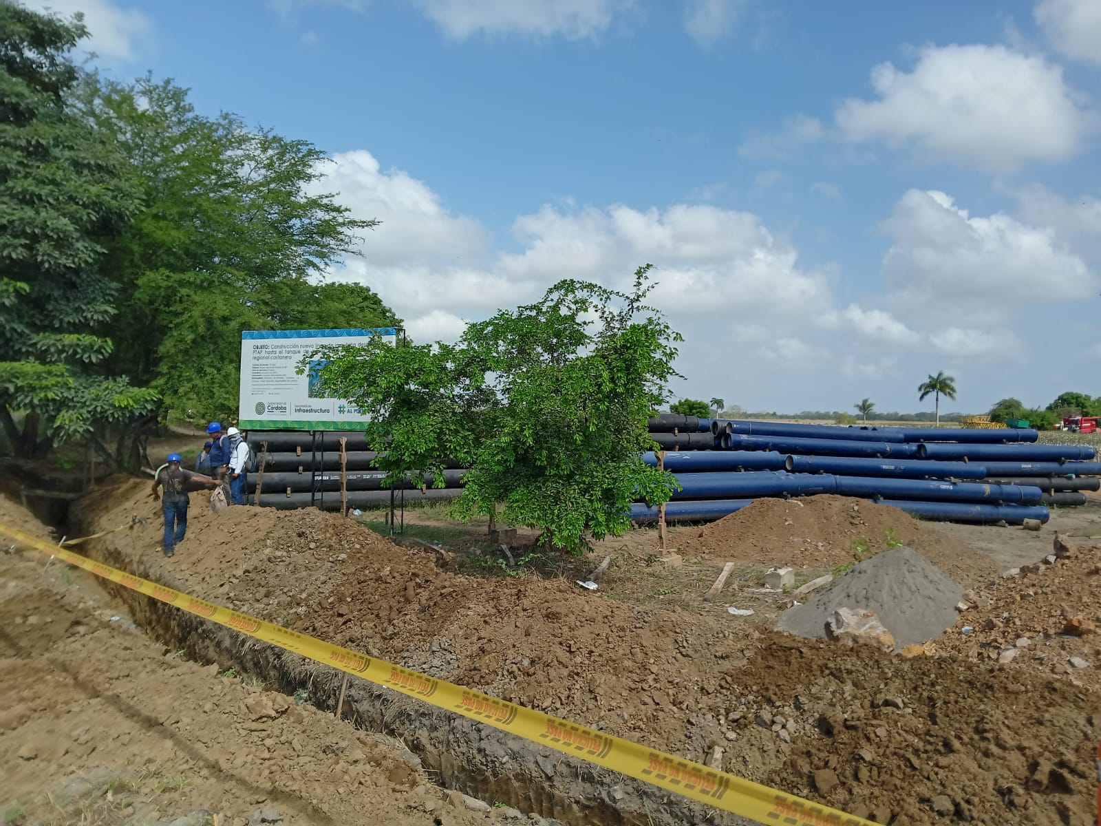 El acueducto costero fue construido por la gobernación