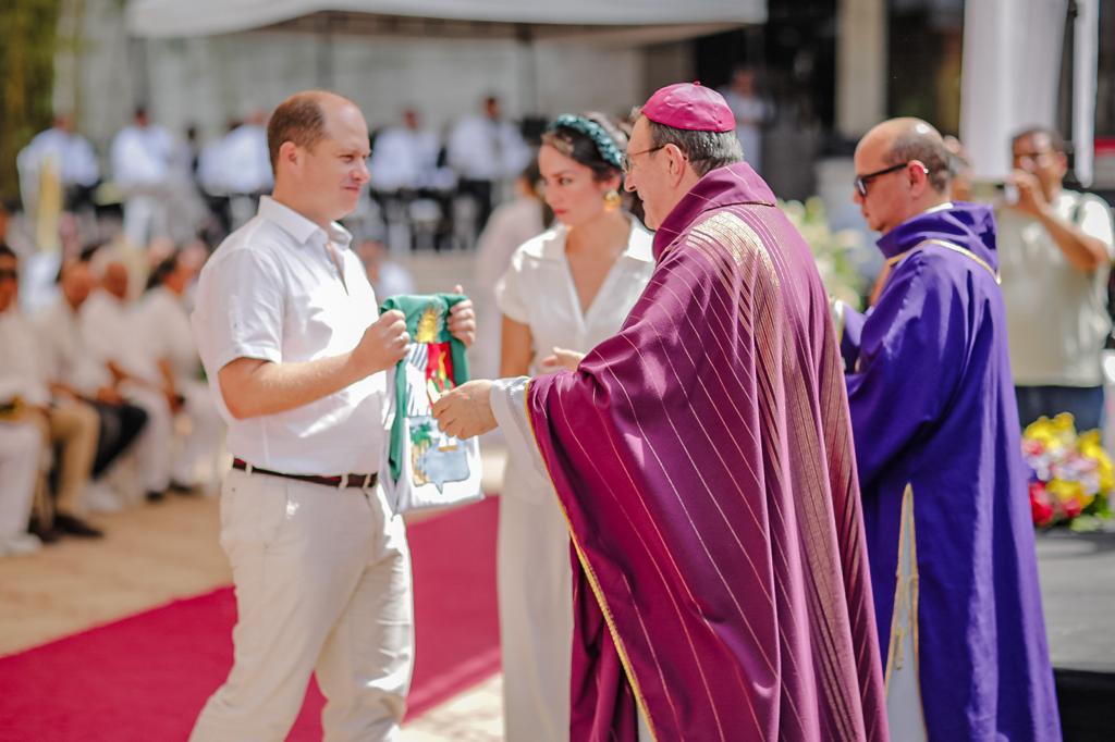 Monseñor José Clavijo, Obispo de la Diócesis de Sincelejo asistió a la ceremónia