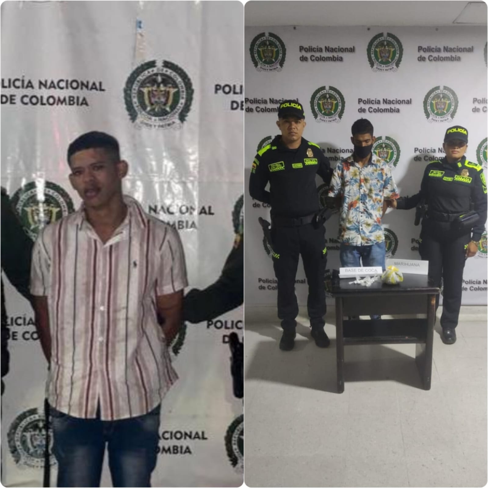 Las capturas se dieron mediante registro personal