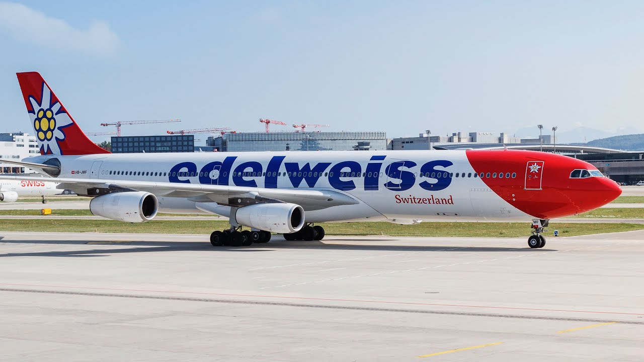Avión de la aerolínea Edelweiss Air