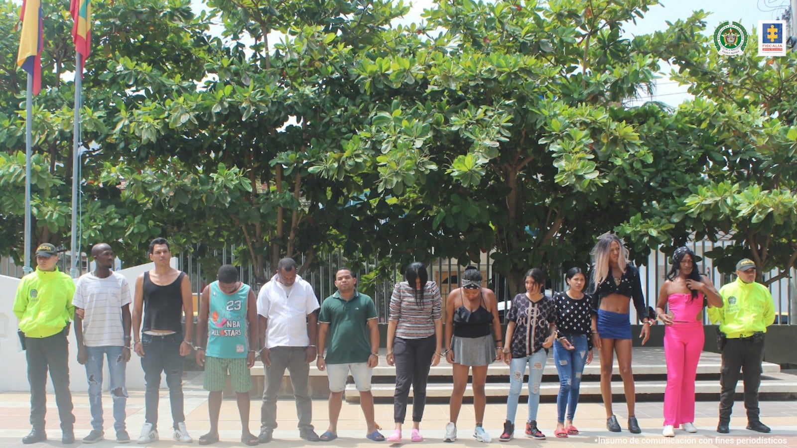 12 presuntos integrantes de una red de trata de personas desarticulada en Cartagena
