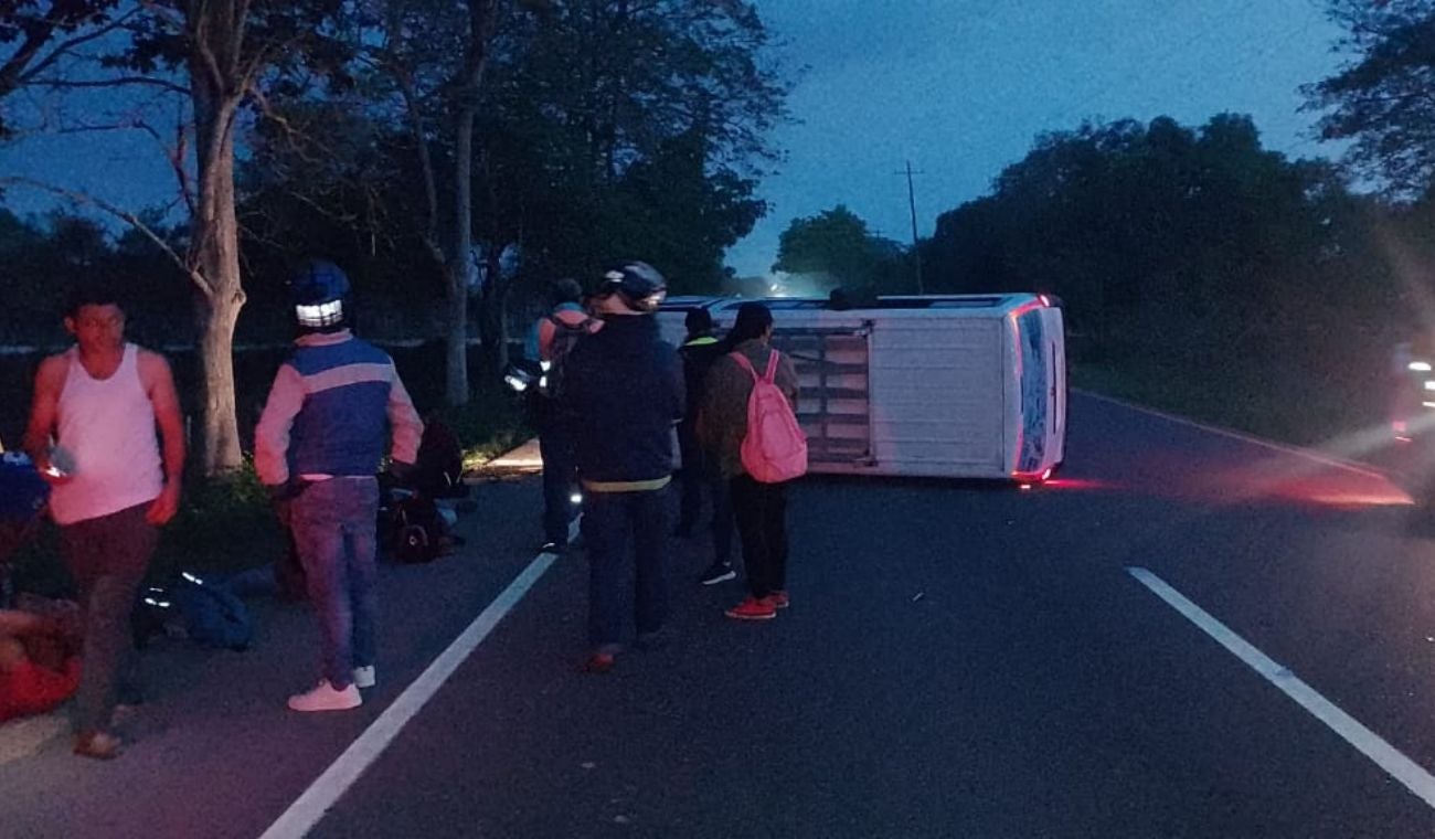 Accidente en la entrada al municipio de Turbana y el corregimiento de Ballestas.