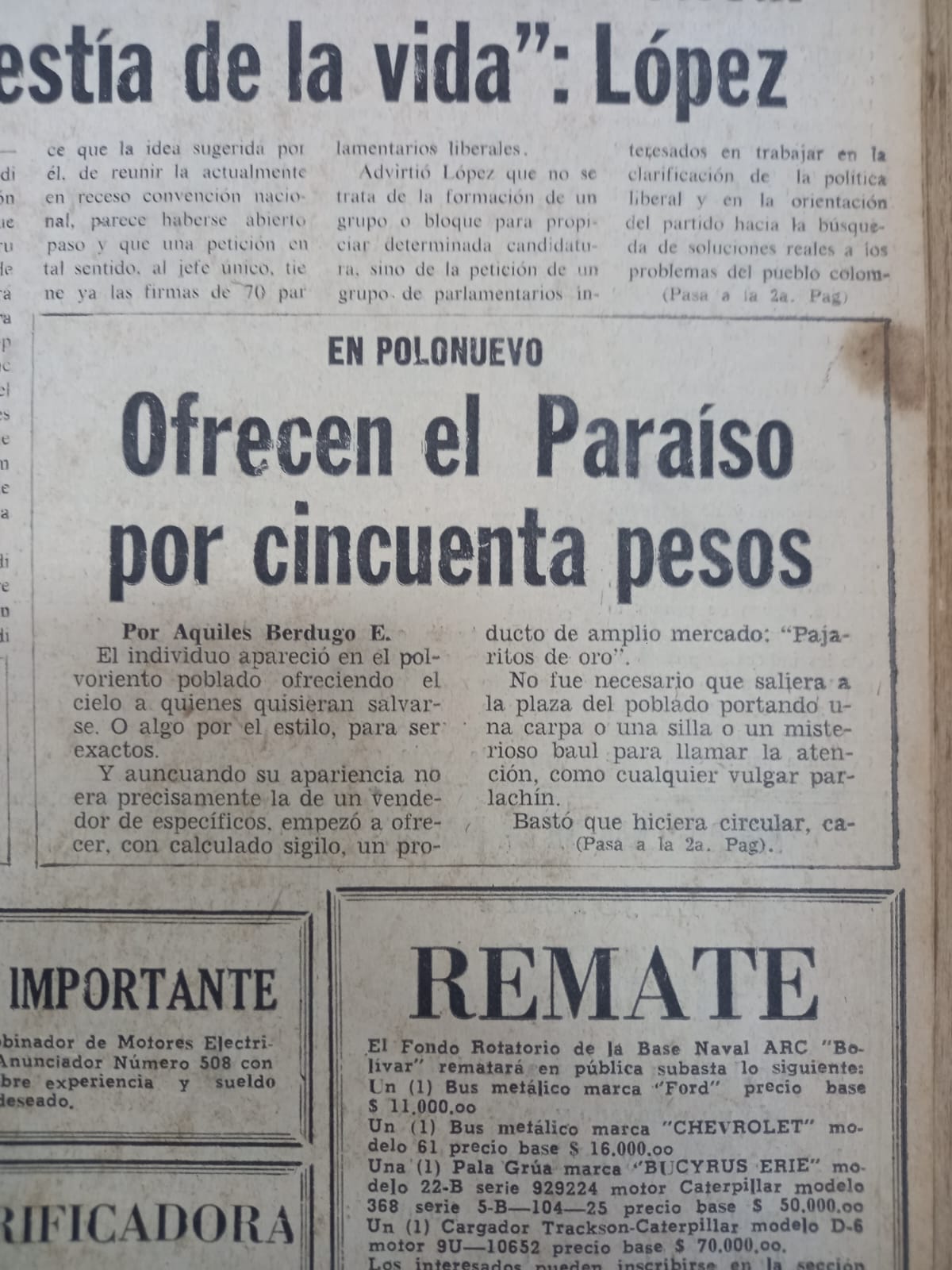 El Paraíso en Polonuevo