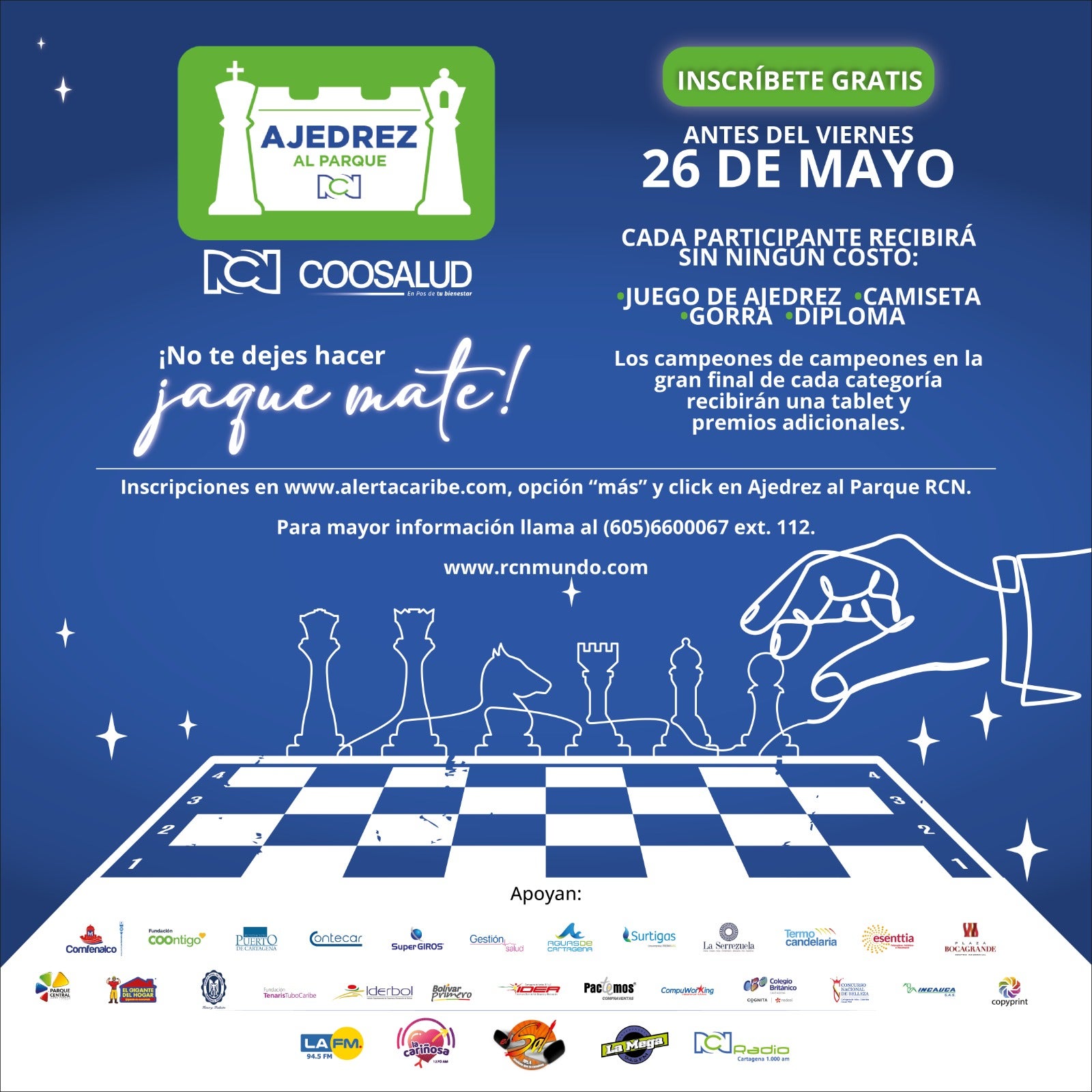 Imagien convocatoria Ajedrez al Parque RCN