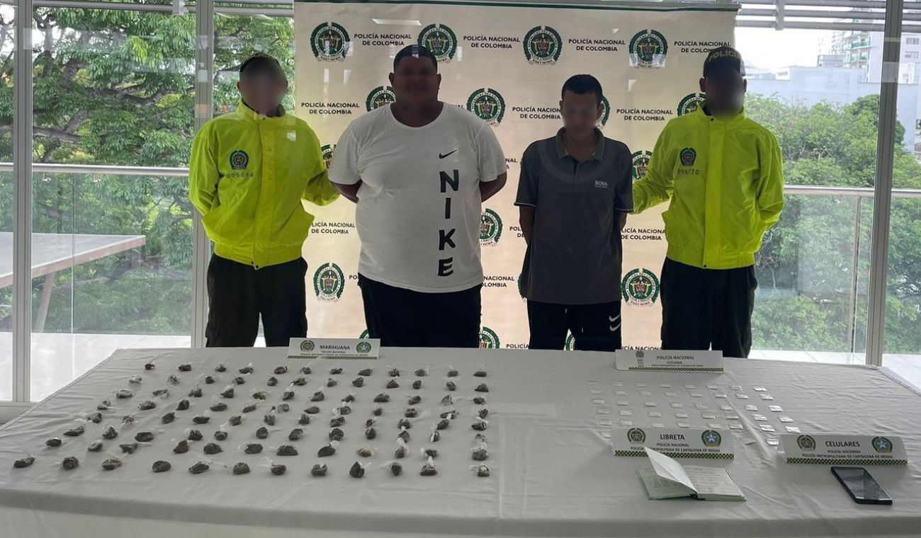 Se logró incautar 200 dosis de marihuana y 100 dosis de bazuco