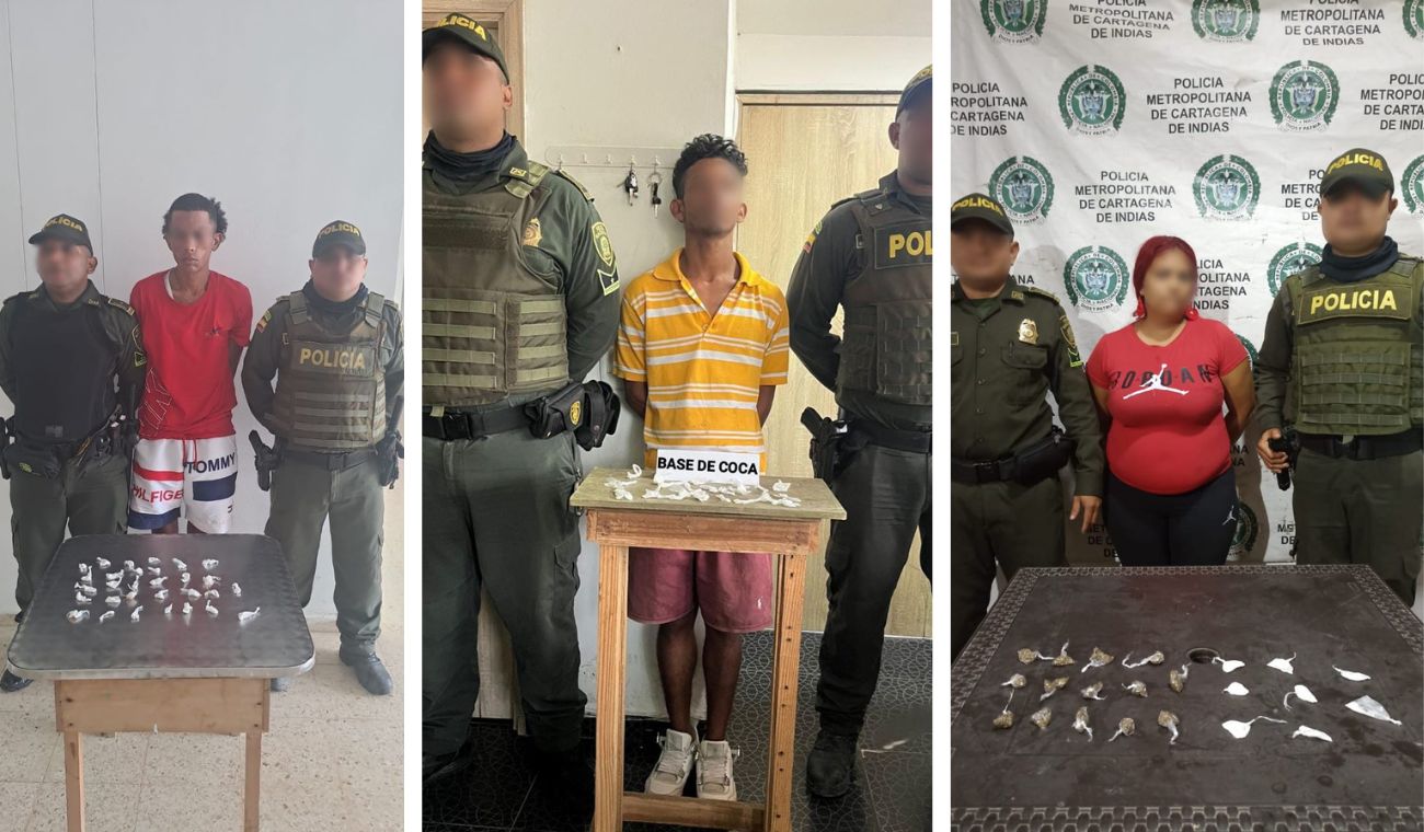 Las capturas se dieron en el municipio de Turbaco y Cartagena