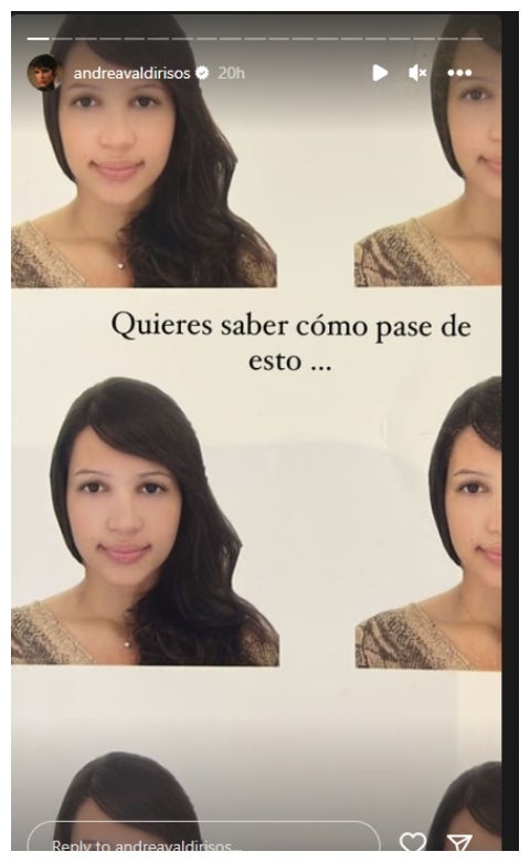 Andrea Valdiri fotos de antes sin cirugías