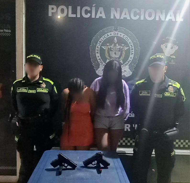 Capturadas con arma de fuego Cartagena