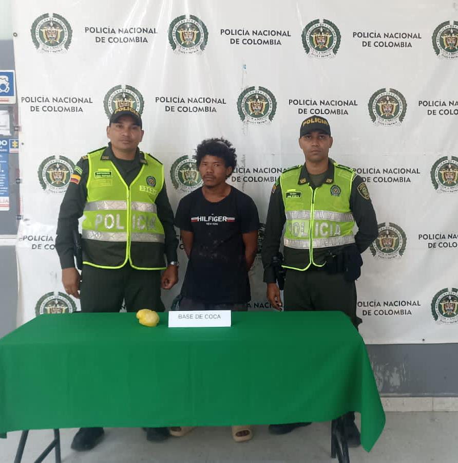 Capturado con base de coca