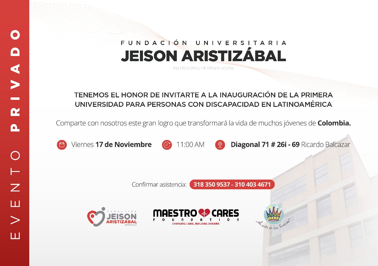 Invitación Jeison Aristizábal