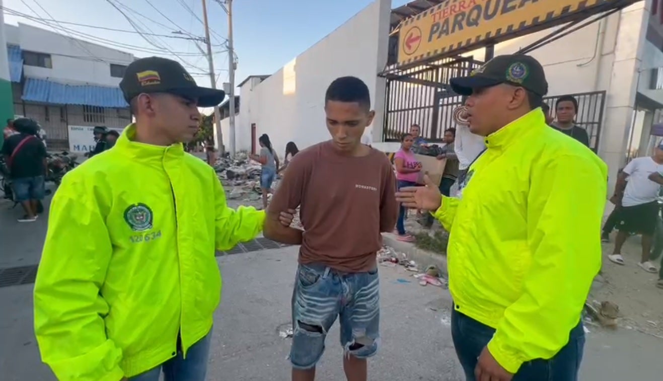 Adrian Octavio Partidas Cabarcas, capturado.