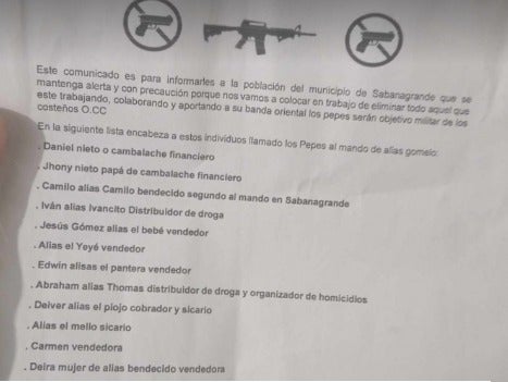 Amenazan a varias personas