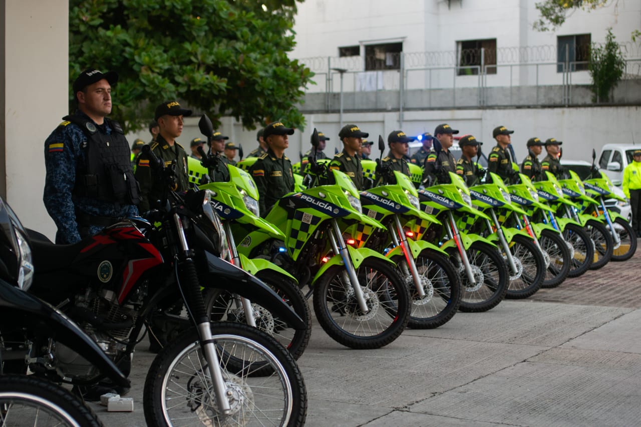 Motos entregadas por Distriseguridad