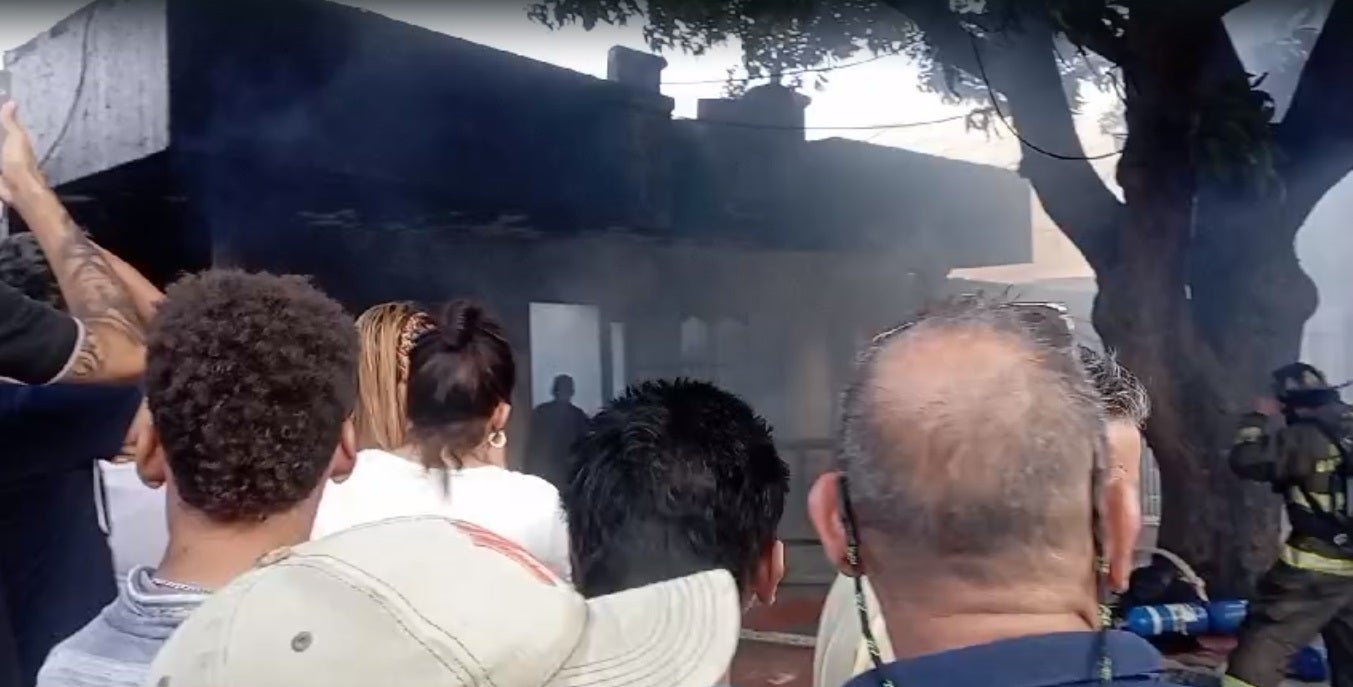 Incendio en el barrio Las Palmas.