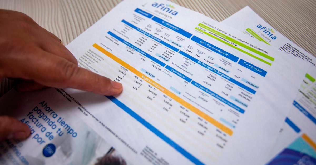 Recibo de energía, Afinia.