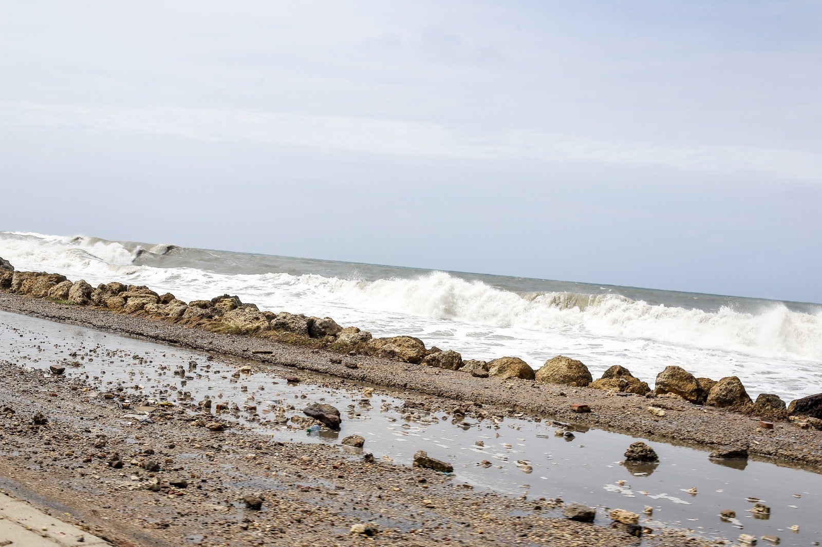 Mar de leva en Cartagena
