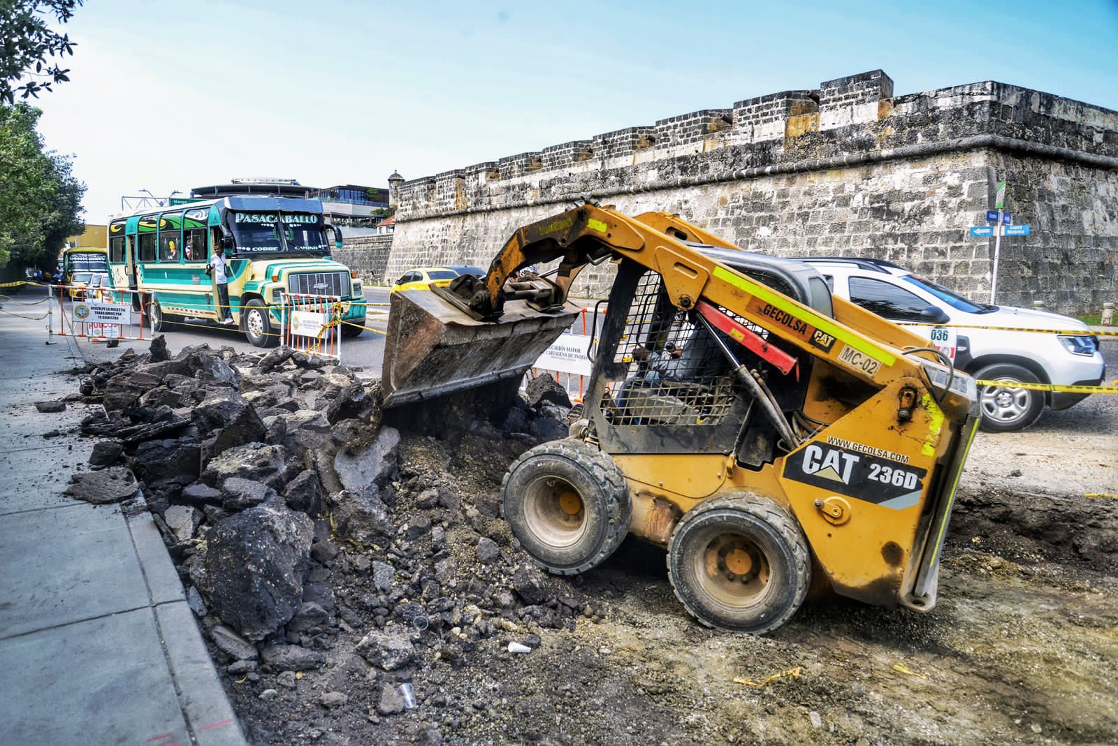 Obras de rehabilitación en la Avenida Rafael Núñez