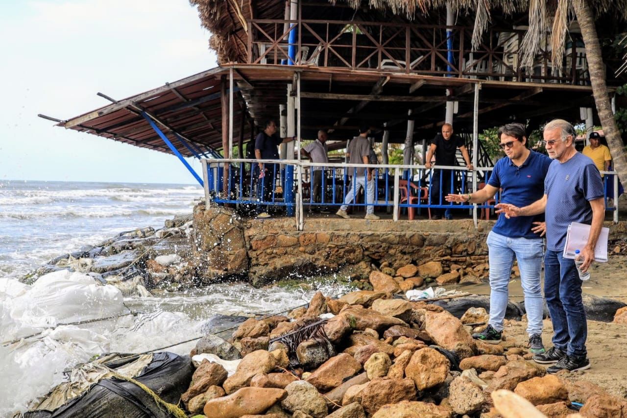 La erosión costera ha desaparecido las playas de Santa Verónica en Juan de Acosta.