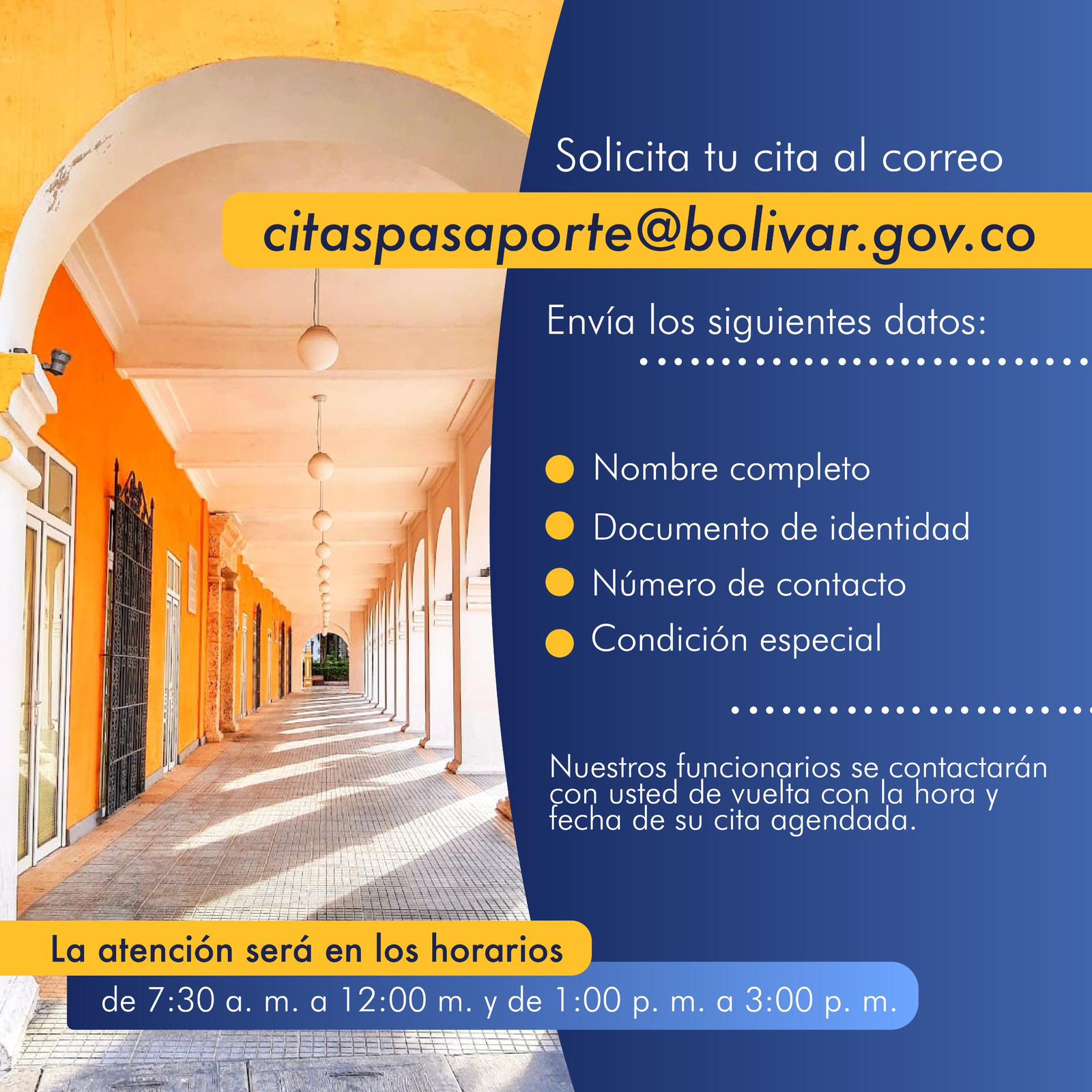 Canales de comunicación para pasaportes