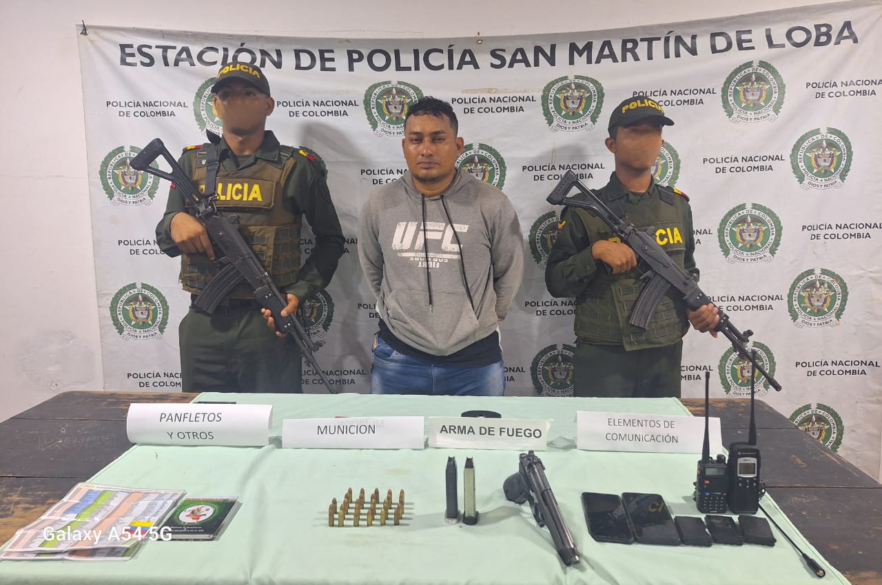 Capturan a presunto integrante de las AGC en San Martín de Loba