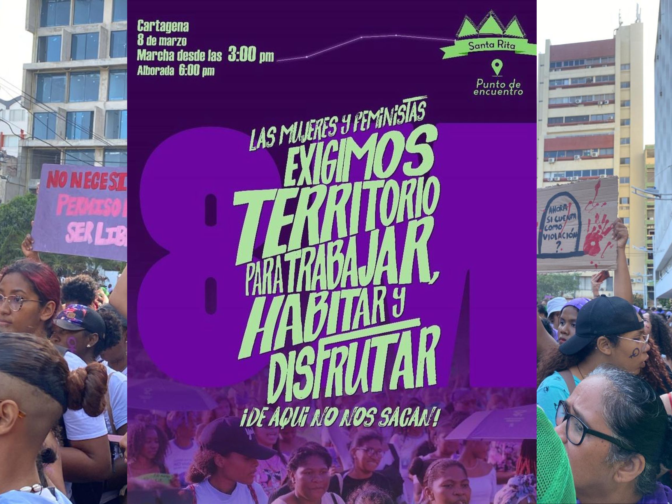 Marcha en Cartagena por el Día de la Mujer