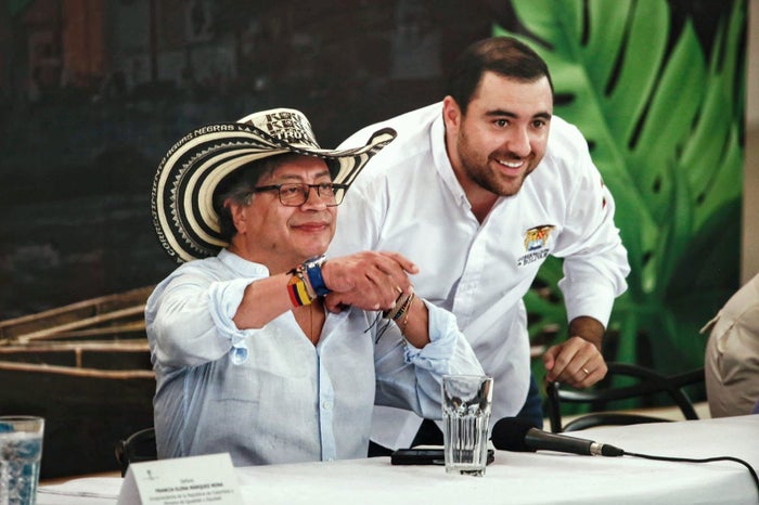 Presidente Gustavo Petro y el Gobernador de Bolívar Yamil Arana en Mompox