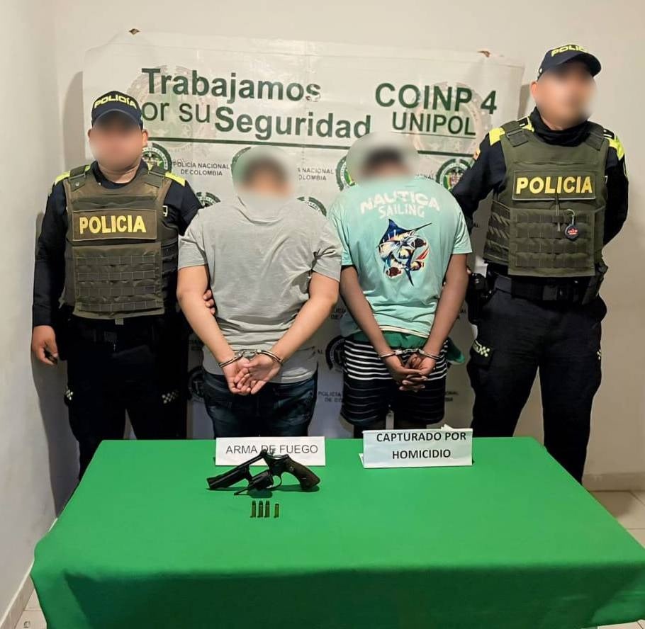 Dos presuntos sicarios fueron capturados en persecución policial
