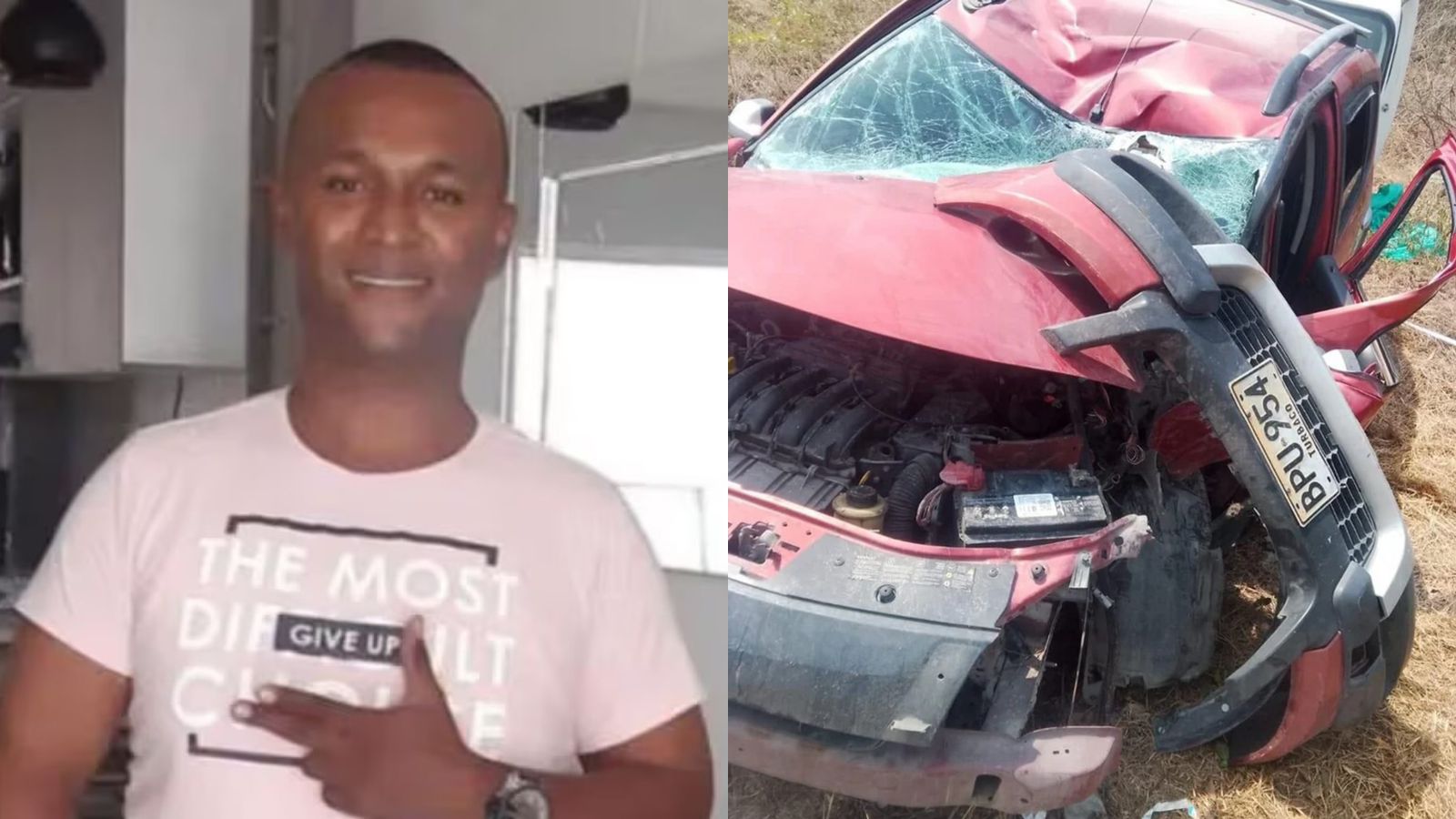 Accidente en la vía a Cartagena