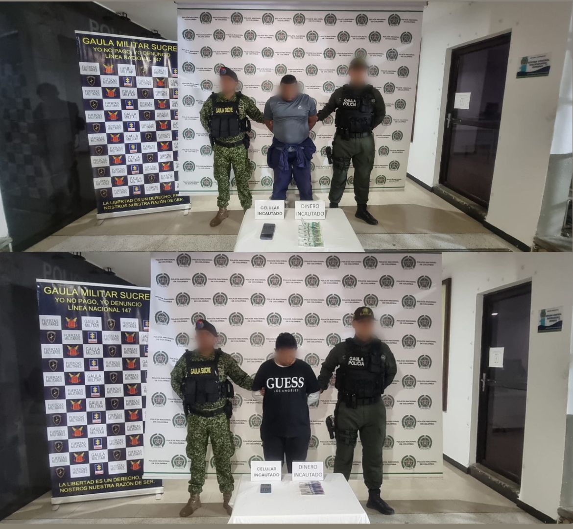 Las capturas se realizaron en Sincelejo y corozal