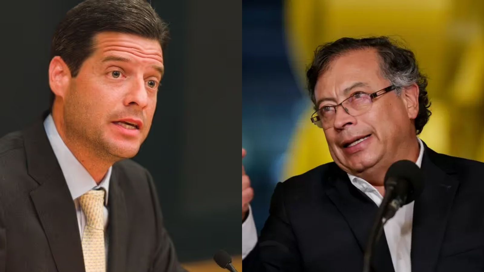 A la izquierda, el senador Mauricio Gómez Amín; a la derecha, el presidente Gustavo Petro