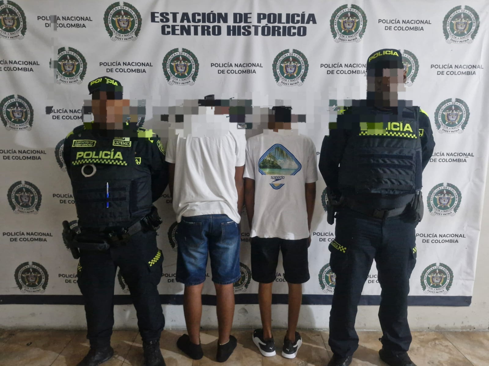 Adolecentes capturados en el Centro Historico