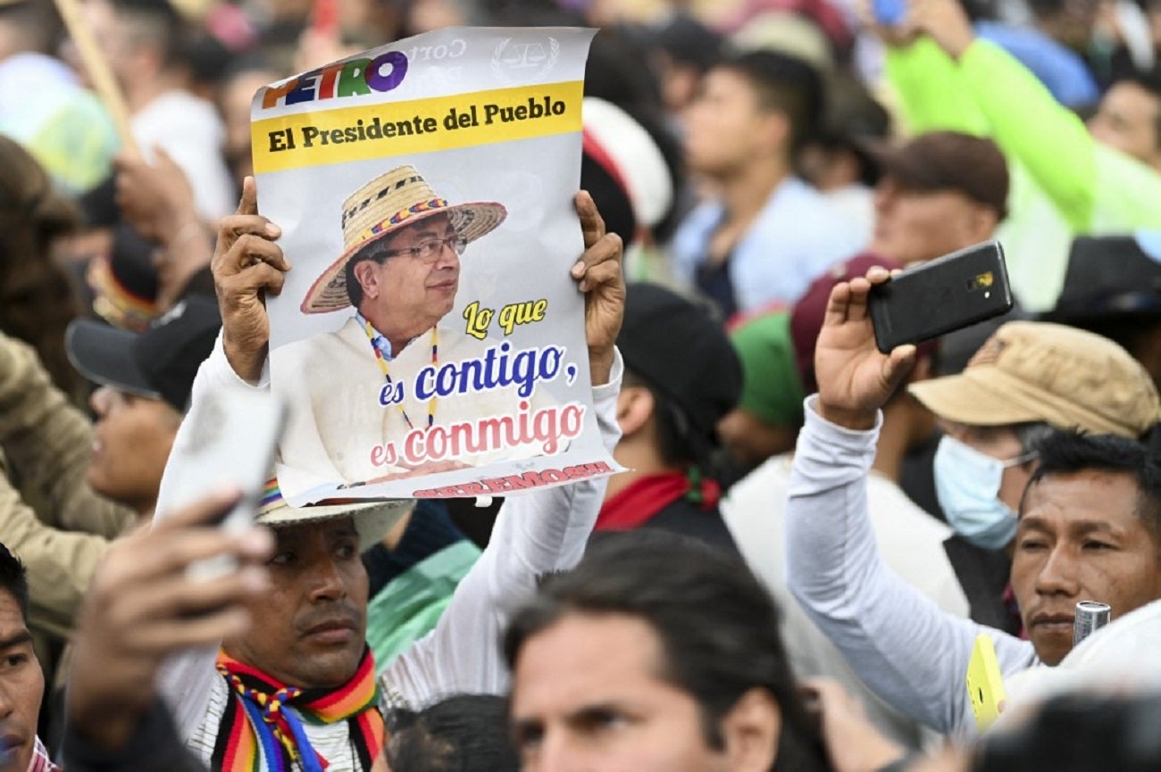 Marchas en favor del presidente Gustavo Petro, en 2023.
