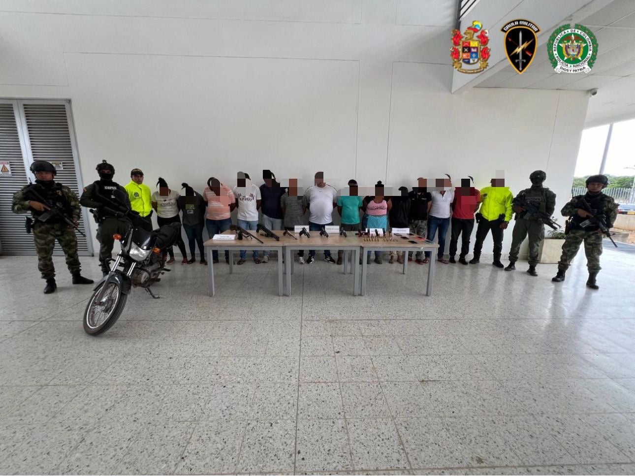 Las capturas se llevaron a cabo en Valledupar, San Diego y La Paz.