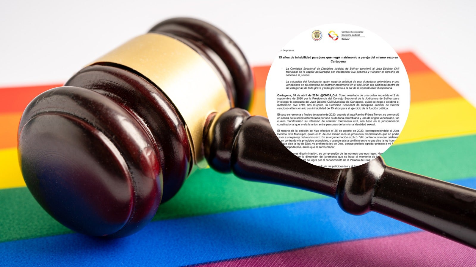 Inhabilitan 15 años a juez que no celebró matrimonio entre dos mujeres