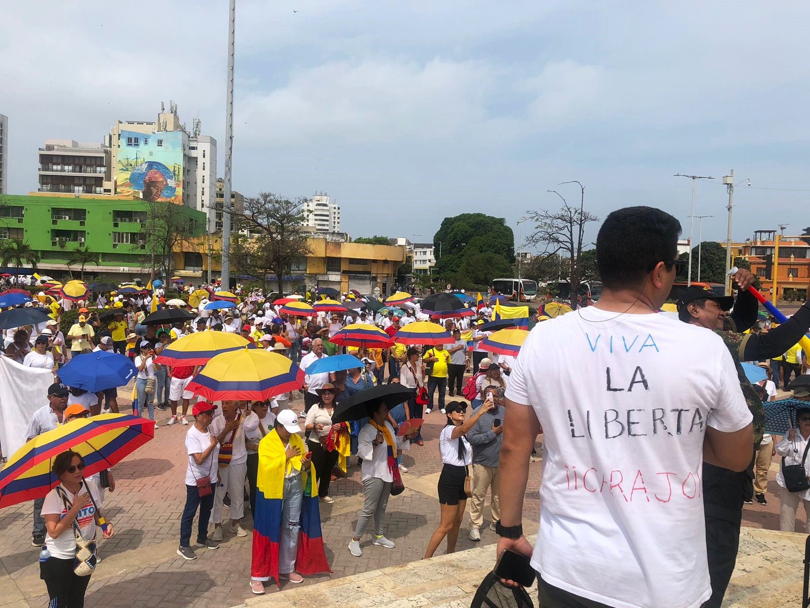 Marchas en Cartagena en contra de Gustavo Petro