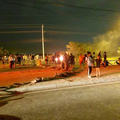 bloqueó la vía nacional Troncal del Caribe por falta de luz en Santa Marta
