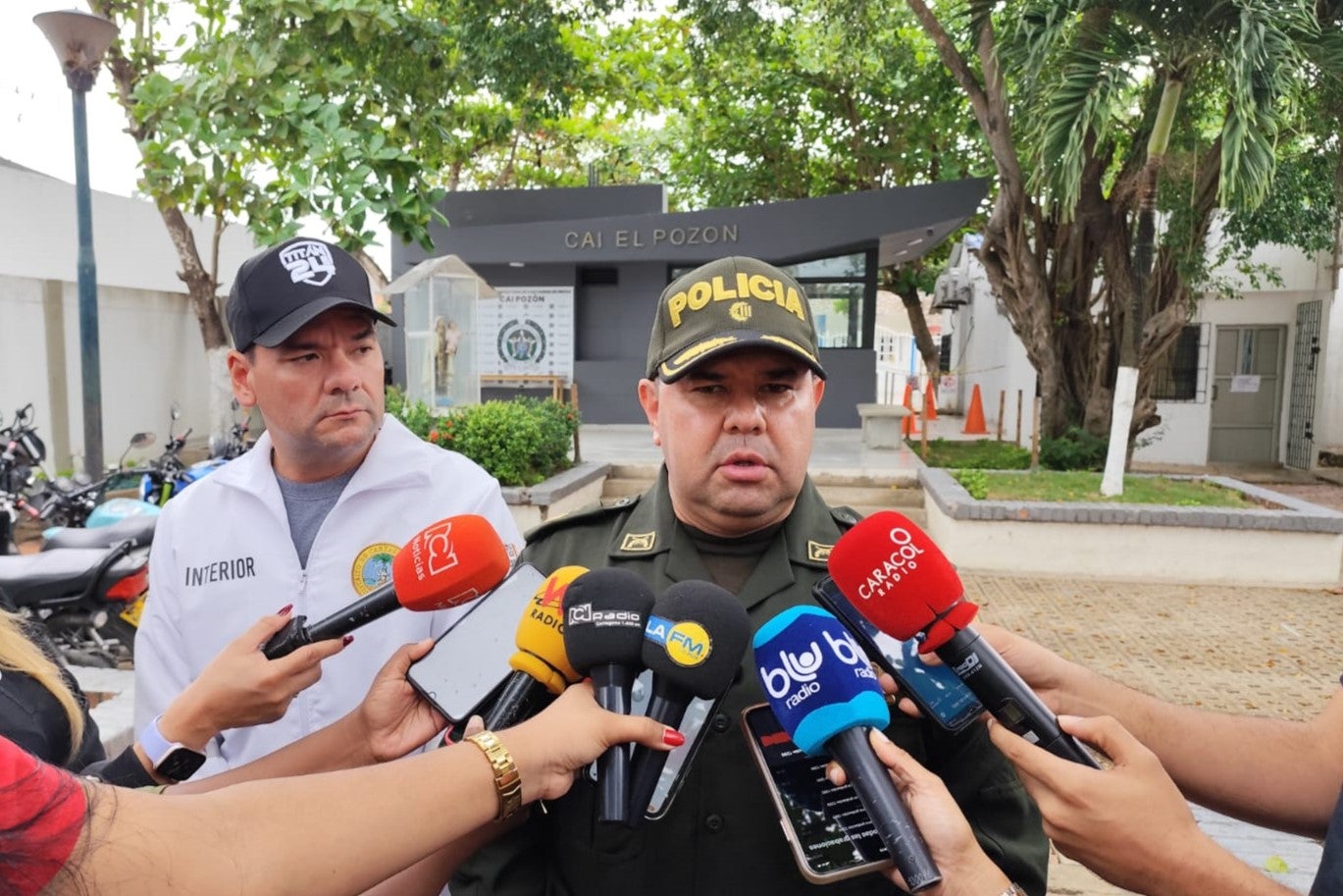 Coronel Gerlver Yecid Peña Araque, comandante de la Policía Metropolitana de Cartagena