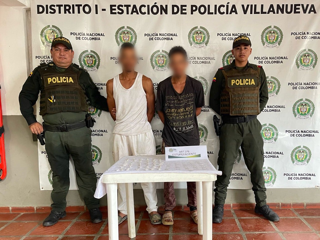 Caen dos manes por tráfico de drogas en Villanueva, Bolívar