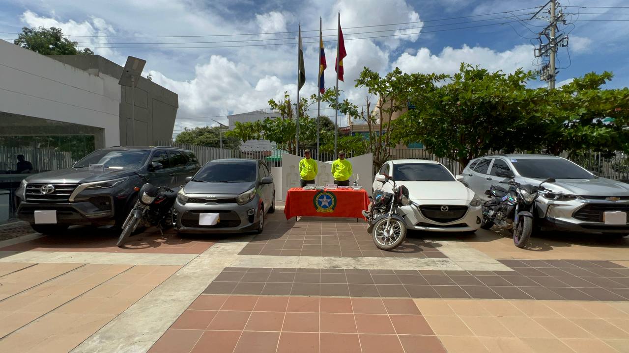 La policía recuperó cinco vehículos hurtados en diferentes sectores de Cartagena