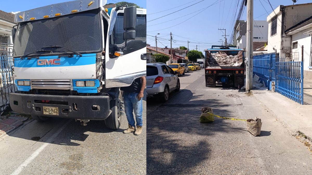 Sancionan volqueta en Manga