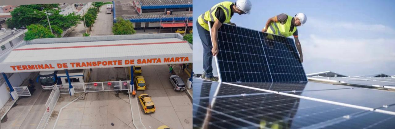 Terminal de Transportes de Santa Marta operaría con paneles solares, el primero en la región Caribe
