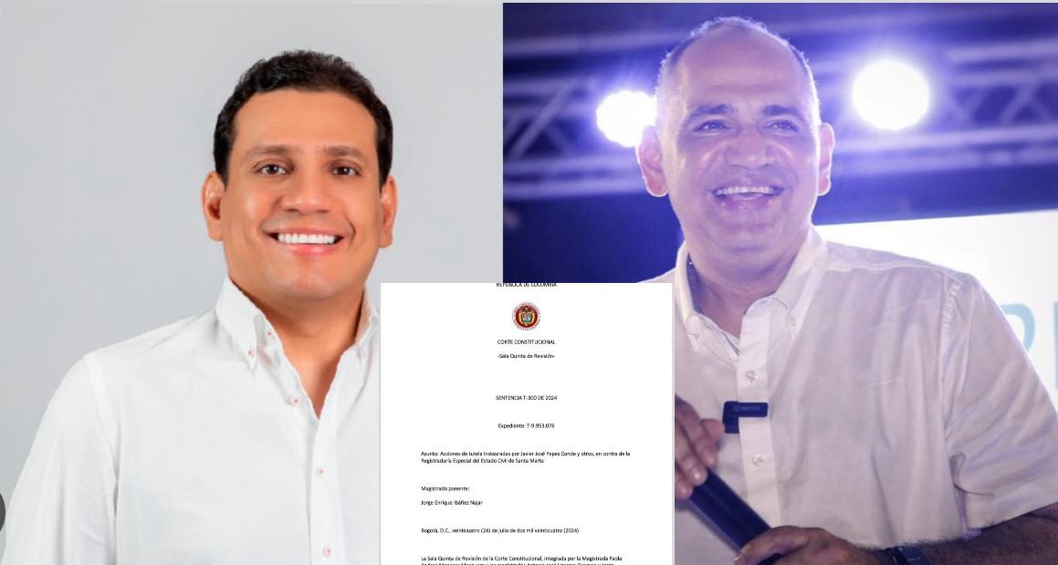 La Corte Constitucional ratifica la elección de Carlos Pinedo Cuello como alcalde de Santa Marta