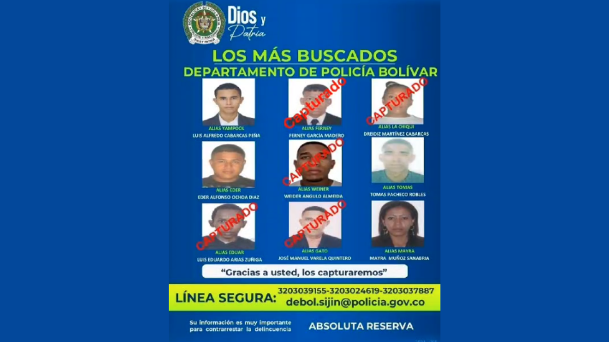 Cartel los más buscados