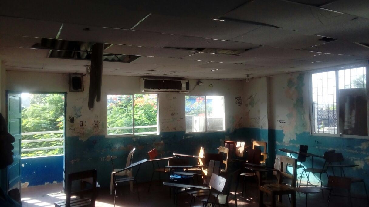 Colegio en mal estado en Cartagena